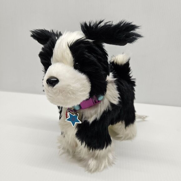 American Girl Saige Pet Dog Rembrandt Black and White Border Collie With Collar - Picture 2 of 5